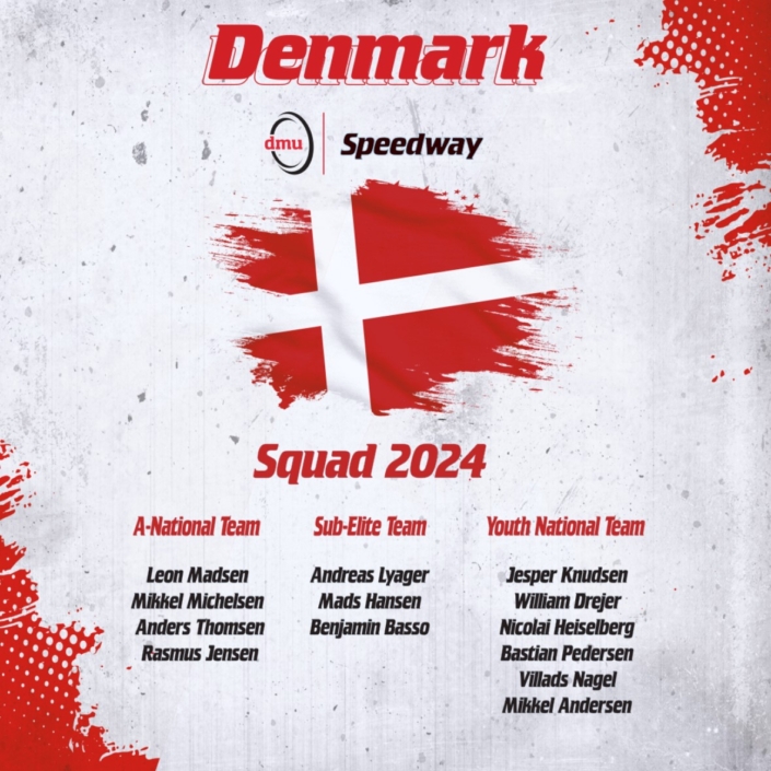 Speedwaylandsholdstruppen 2024 er udtaget Danmarks Motor Union